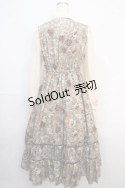 画像2: axes femme / クラシカルフラワーワンピース/ミュルーズ染織美術館コラボ  茶 Y-25-04-20-118-AX-OP-SZ-ZY