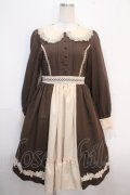 axes femme kawaii / 童話の小公女ワンピース  ブラウン Y-25-04-20-119-AX-OP-SZ-ZY