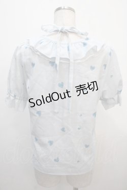 画像2: Amavel / Topping Heart Sugarフリルブラウス F サックス Y-25-04-20-013-CA-BL-SZ-ZY