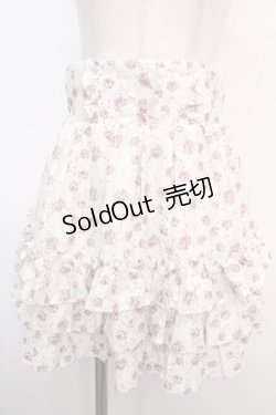 画像1: Ank Rouge / ローズレースティアードスカート M ピンク Y-25-04-20-124-CA-SK-SZ-ZY