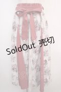 axes femme / ローズ柄切替ロングフレアスカート F ピンク Y-25-04-20-127-AX-SK-SZ-ZI