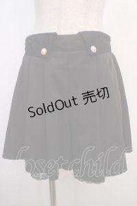 axes femme / パールボタンキュロット  黒 Y-25-04-20-128-AX-PA-SZ-ZI