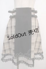 axes femme POETIQUE / ベルトデザインスカパン  黒×ベージュ Y-25-04-20-129-AX-PA-SZ-ZY