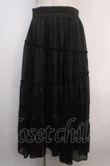 axes femme NOSTALGIE / ランダムティアードスカート F 黒 Y-25-04-20-131-AX-SK-SZ-ZI
