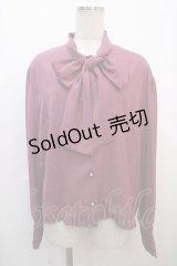 axes femme NOSTALGIE / ボウタイリボンブラウス F パープル Y-25-04-20-016-AX-BL-SZ-ZY