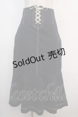 an another angelus / フロントレースアップロングマーメイドスカート F ネイビー Y-25-04-20-133-CA-SK-SZ-ZY