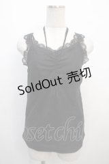 axes femme / 3WAY総レースタンクトップ F 黒 Y-25-04-20-003-AX-TO-SZ-ZY
