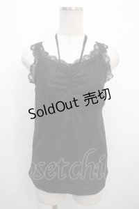 axes femme / 3WAY総レースタンクトップ F 黒 Y-25-04-20-003-AX-TO-SZ-ZY