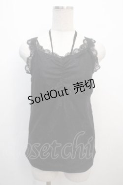 画像1: axes femme / 3WAY総レースタンクトップ F 黒 Y-25-04-20-003-AX-TO-SZ-ZY