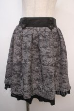 画像1: 【SALE】axes femme / トラベル柄スカート M グレー Y-25-04-20-142-AX-SK-SZ-ZT220 (1)