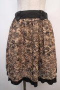 axes femme / トラベル柄スカート M ベージュ Y-25-04-20-143-AX-SK-SZ-ZI