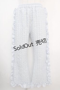 画像1: Candy Stripper / POCOPOCO CHECK FRILL パンツ 2 サックス Y-25-04-20-146-PU-PA-SZ-ZY