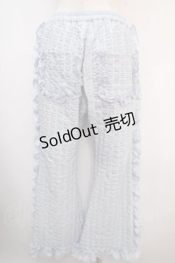画像2: Candy Stripper / POCOPOCO CHECK FRILL パンツ 2 サックス Y-25-04-20-146-PU-PA-SZ-ZY