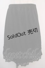 axes femme / 裾モチーフ使いペチスカート M 黒 Y-25-04-20-149-AX-SK-SZ-ZI