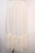 axes femme / 薔薇レースロングペチスカート M 生成り Y-25-04-20-150-AX-SK-SZ-ZY