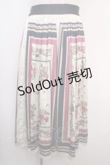 axes femme / スカーフ柄スカート M 生成り Y-25-04-20-152-AX-SK-SZ-ZY