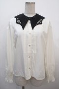 axes femme POETIQUE / リボン付きコウモリカラーブラウス M 生成り Y-25-04-20-025-AX-BL-SZ-ZY