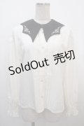 axes femme POETIQUE / リボン付きコウモリカラーブラウス M 生成り Y-25-04-20-025-AX-BL-SZ-ZY