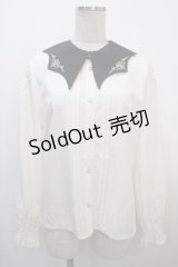 axes femme POETIQUE / リボン付きコウモリカラーブラウス M 生成り Y-25-04-20-025-AX-BL-SZ-ZY