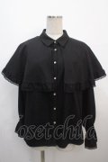 axes femme / ジャカードケープブラウス F 黒 Y-25-04-20-029-AX-BL-SZ-ZY