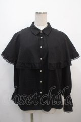 axes femme / ジャカードケープブラウス F 黒 Y-25-04-20-029-AX-BL-SZ-ZY