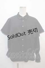 axes femme / ジャカードケープブラウス F 黒 Y-25-04-20-029-AX-BL-SZ-ZI