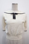LODISPOT / セーラー衿サマーニットトップス  アイボリー Y-25-04-20-032-LO-TO-SZ-ZY