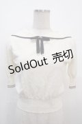 LODISPOT / セーラー衿サマーニットトップス  アイボリー Y-25-04-20-032-LO-TO-SZ-ZY