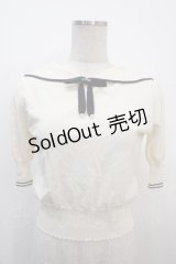 LODISPOT / セーラー衿サマーニットトップス  アイボリー Y-25-04-20-032-LO-TO-SZ-ZY