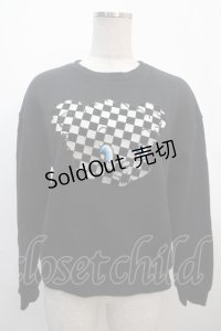 Candy Stripper / CHECKER BEAR SWEAT 2 ブラック Y-25-04-20-043-PU-TO-SZ-ZY