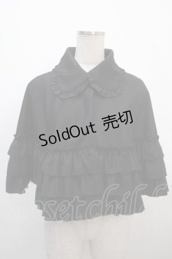 画像1: BPN / 3段フリルケープ M 黒 Y-25-04-20-044-GO-JA-SZ-ZY