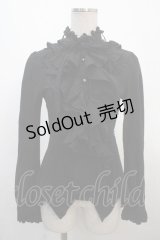 Rozen Kavalier / フリルロングブラウス  黒 Y-25-04-20-045-OO-BL-SZ-ZY