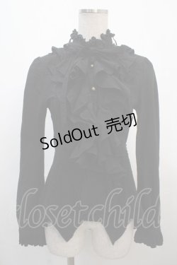 画像1: Rozen Kavalier / フリルロングブラウス  黒 Y-25-04-20-045-OO-BL-SZ-ZY