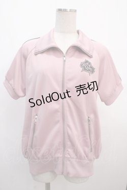画像1: ALGONQUINS / プリント半袖ジャージ  ピンク Y-25-04-20-046-AL-TO-SZ-ZY