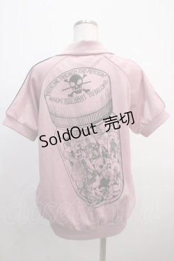 画像2: ALGONQUINS / プリント半袖ジャージ  ピンク Y-25-04-20-046-AL-TO-SZ-ZY