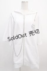 TRAVAS TOKYO / チェーン付きくま耳パーカー  白 Y-25-04-20-048-PU-TO-SZ-ZY