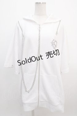 画像1: TRAVAS TOKYO / チェーン付きくま耳パーカー  白 Y-25-04-20-048-PU-TO-SZ-ZY