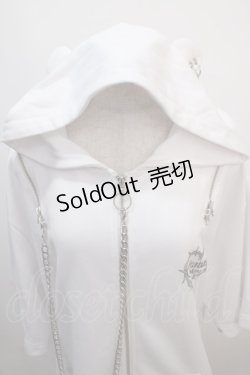 画像3: TRAVAS TOKYO / チェーン付きくま耳パーカー  白 Y-25-04-20-048-PU-TO-SZ-ZY