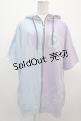 NieR Clothing / バイカラーパーカー  ラベンダー×サックス Y-25-04-20-049-PU-TO-SZ-ZY