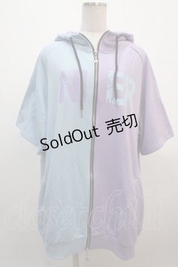 画像1: NieR Clothing / バイカラーパーカー  ラベンダー×サックス Y-25-04-20-049-PU-TO-SZ-ZY