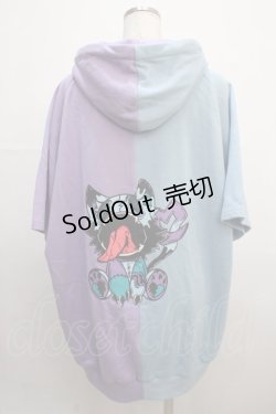 画像2: NieR Clothing / バイカラーパーカー  ラベンダー×サックス Y-25-04-20-049-PU-TO-SZ-ZY