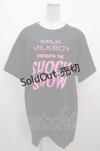 MILKBOY / SHOCK SHOW TEE L ブラック Y-25-04-20-055-MB-TO-SZ-ZY