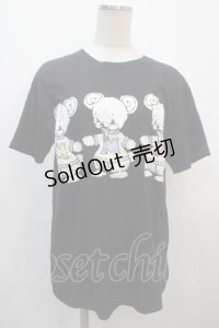 yaponskii / よだれベアTシャツ 2 ブラック Y-25-04-20-056-PU-TO-SZ-ZY