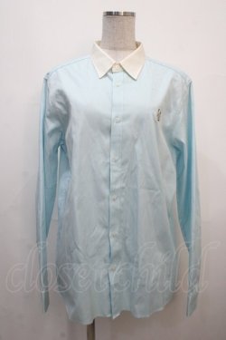 画像1: Franche Lippee / うさぎ刺繍シャツ L サックス Y-25-04-20-061-LO-BL-SZ-ZY