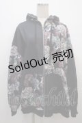 DXMOUVE / 臓器キリカエZIPパーカー  黒 Y-25-04-20-063-PU-TO-SZ-ZY