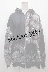 DXMOUVE / 臓器キリカエZIPパーカー  黒 Y-25-04-20-063-PU-TO-SZ-ZY