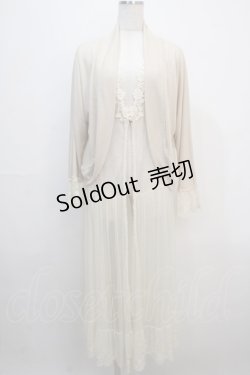 画像1: axes femme / 袖刺繍レースボレロ+ジレ M 生成り Y-25-04-20-064-AX-TO-SZ-ZY