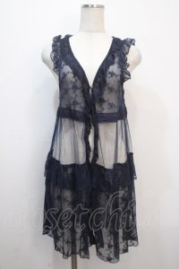 axes femme / フェミニンレースジレ M 紺 Y-25-04-20-065-AX-TO-SZ-ZY