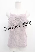 axes femme / BIGリボンレースキャミソール  ラベンダー Y-25-04-21-001-AX-TO-SZ-ZY