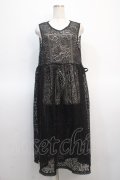axes femme / サイドリボン総レースジレ  黒 Y-25-04-21-050-AX-TO-SZ-ZY